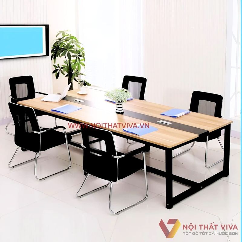 bàn họp hiện đại gỗ công nghiệp