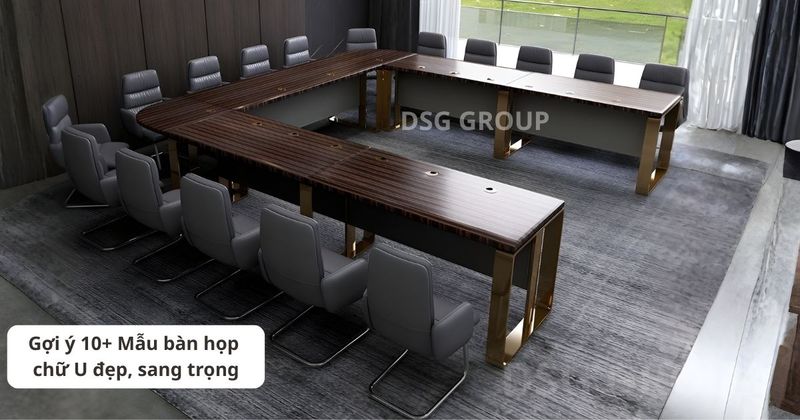 bàn họp chữ U đẹp
