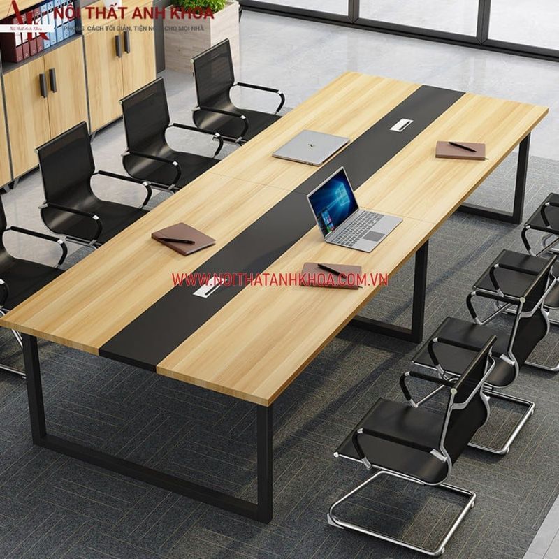 bàn họp gỗ công nghiệp MDF cho văn phòng hiện đại