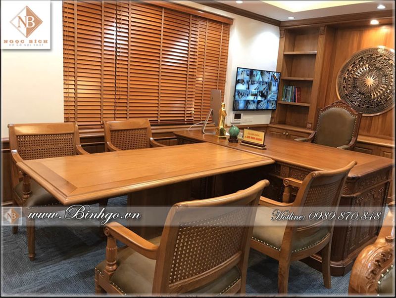 bàn họp gỗ công nghiệp MDF